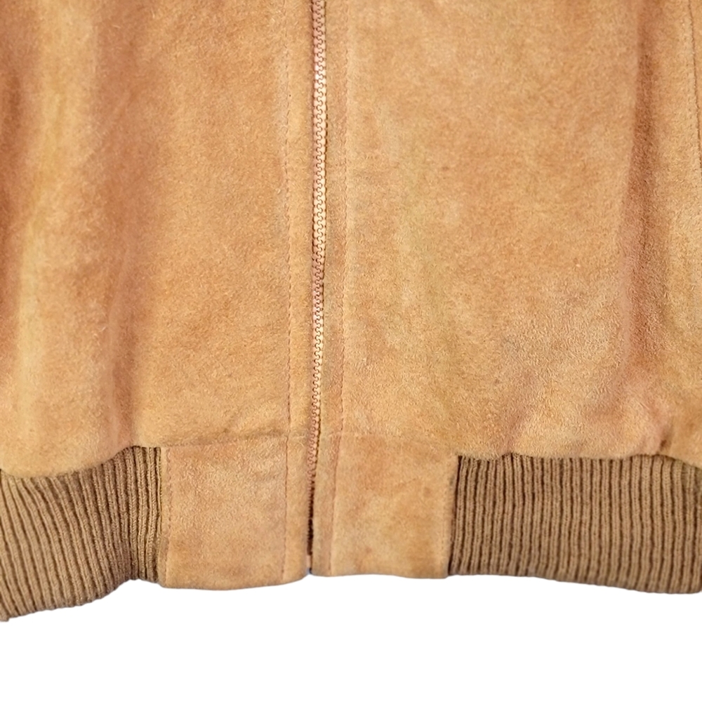 Berman's Vintage Suede Feel Leather Racer Biker Bomber Style Jacket Men’s 42 - Picture 7 of 15